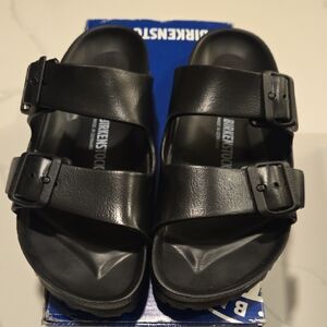 Birkenstock Classic Black Double-Strap Sandals Arizona Eva